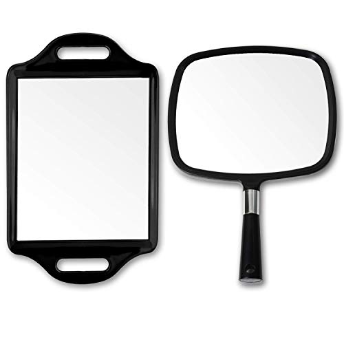 Mirrorvana X-Large Barber Mirror and Mirrorvana Large & Comfy Handheld Mirror Bundle