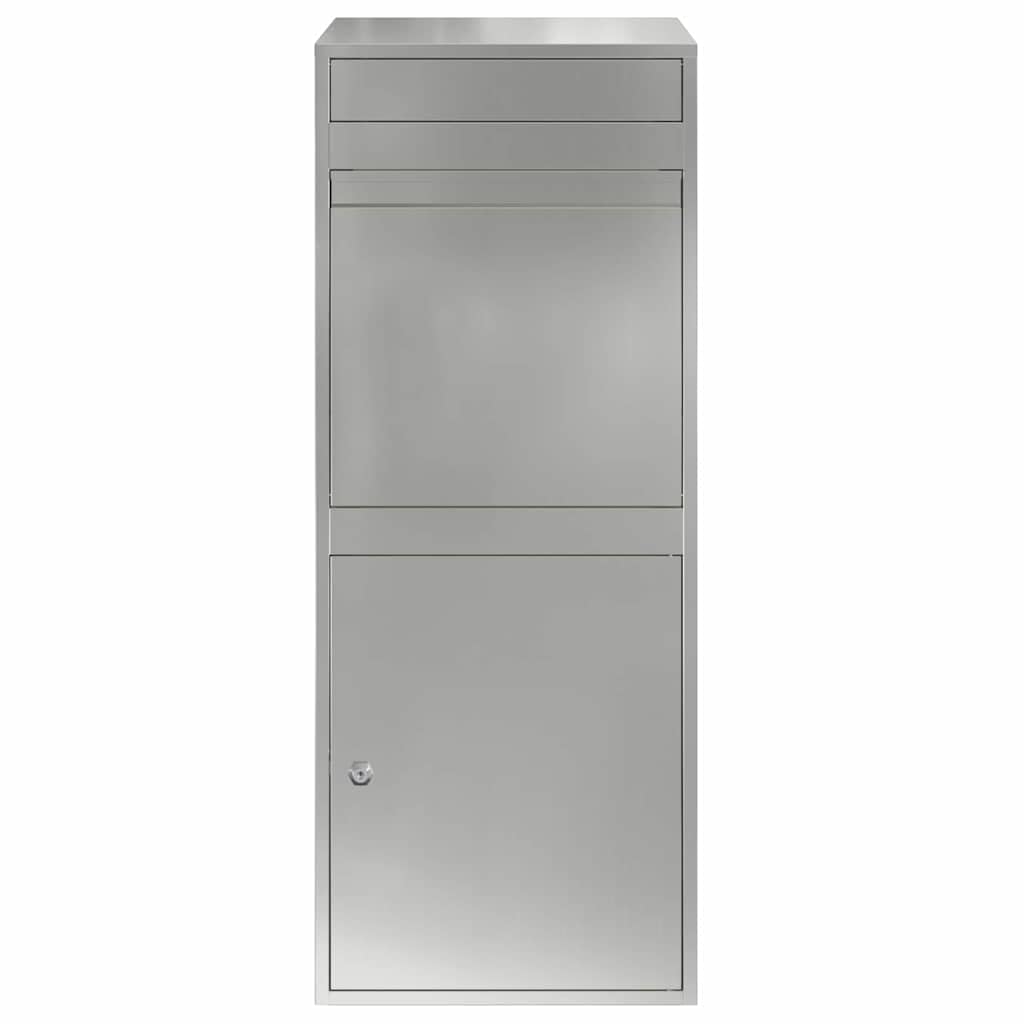 vidaXL Boîte de dépôt de Colis avec Stockage Argenté 47,5 x 38 x 59 cm