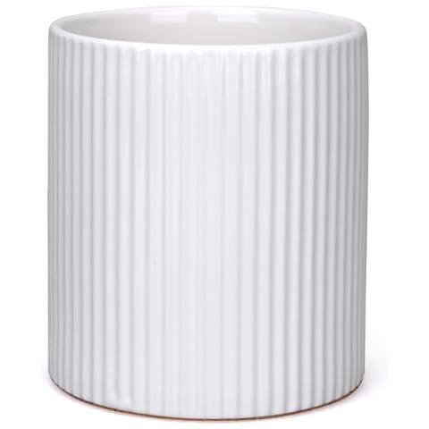 White Large Ceramic Utensil Holder Cooking Utensil Crock for Stove Countertop Kitchen Accessories Gadget Holder Big Utensils Caddy Jar utensil Holder Porcelain Dcor Kitchen Tool Holder Cover