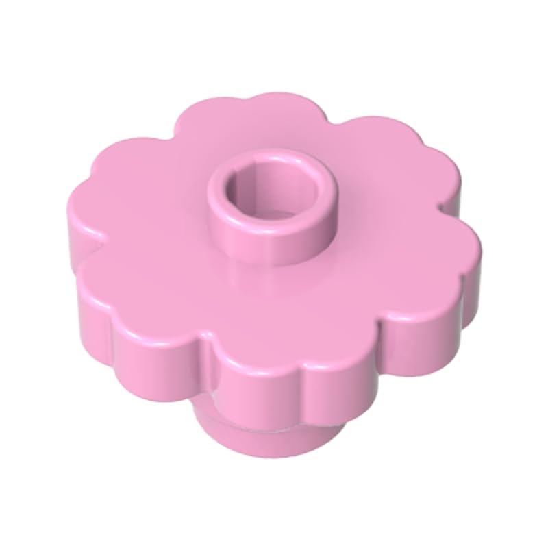 4728 Ornaments Plant, Flower 2x2 - Round [Open Stud], Bright Pink, 50 PCS