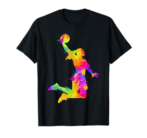 Basketballerin Basketball Mädchen Damen Kinder T-Shirt