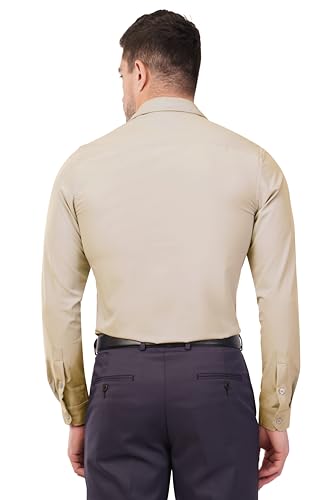 Image of SaintX Men's Premium Solid Formal Shirt | Slim Fit | Plain Full Sleeve | Feather Touch Soft Finish | Wrinkle Resistant | No Ironing Required | 360 Highly Stretchable Fabric