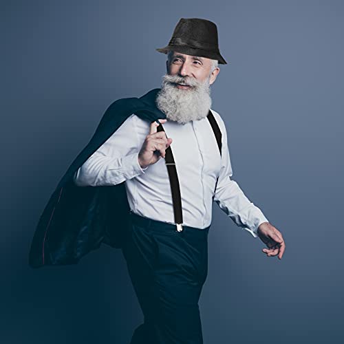 SATINIOR 1920s Mens Costume Roaring Outfit with Gangster Vest Hat Pocket Watch Suspenders for Race Meeting 2026