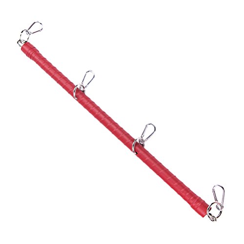 LUOEM Spreader Bar Positie Voetboeien, been Treuer Bar Restraint Sport Training Gereedschap voor volwassenen Paar (rood) - Afbeelding 3