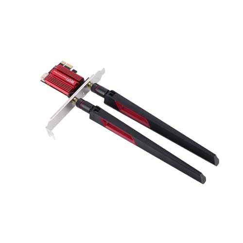 Tarjeta PCIe, Adaptador Banda 2.4G 5G con Bluetooth 4.0, hasta 1200Mbps, Compatible con Windows 7, 8, 10 y 11, Antena Desmontable 10dBi miniatura 7