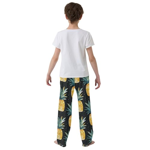 Pajama Bottoms, Pajamas Long Pant Watercolor Pineapples Lounge Wear Casual Sleep Pants Soft Pjs Sleepwear3