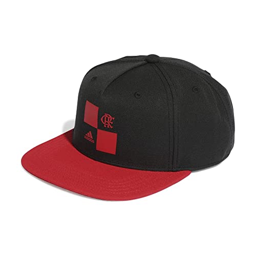 Boné Adidas Flamengo Snapback CRF Aba Reta Preto e Vermelho