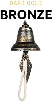 Miniatura 2 de Upstreet Campana de cena para exterior o interior, hecha de cobre rojo, campana colgante de hierro fundido para exteriores a superficies montadas en