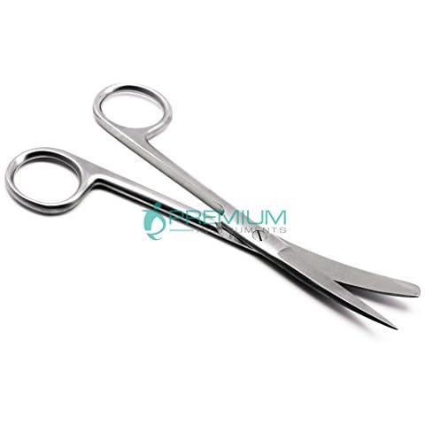 Medical Scissors Curved 5.5" Sharp/Blunt Surgical Operating Premium Instruments Cover