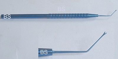 N.E Titanium Bechart Y Hook Agled Lens Manipulator Overall Length 127 Mm Ophthalmic