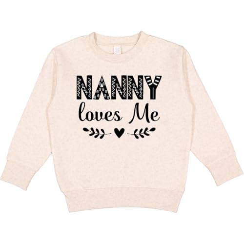 inktastic My Nanny Loves Me Grandchild Toddler Sweatshirt 7 Natural Heather 3c235