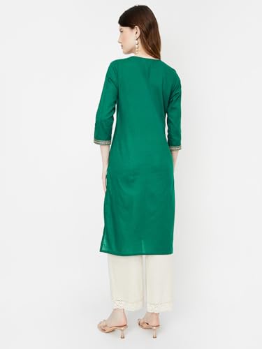 Image of Max Women's Cotton Blend Regular Fit Casual Kurta