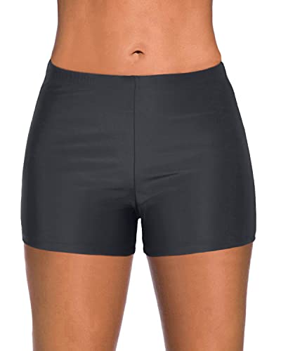 Image of Yonique Womens Swim Shorts Solid Tankini Bottoms Swimsuit Bottoms(Available in Plus)