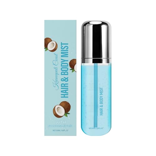Vanille Parfüm Und Kokos Parfum,Kokosmilch Und Vanilla Perfume,Bodyspray Damen,Körperspray,Duftspray Für Haar Und Körper,Haarpflege,Hautpflege Spray Für Frauen Und Männer,60ML(Kokos 1 Stück)