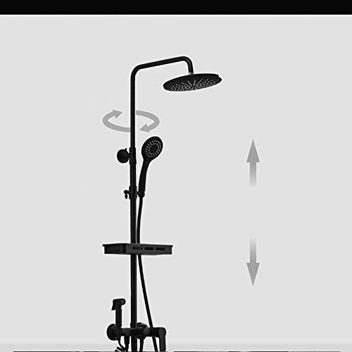 装飾が加圧されたハンドシャワーセット銅蛇口ホーム多機能シャワーバルブ錆びない彫刻がない LWX