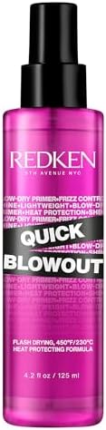 Redken Quick Blowout Heat Protectant Spray | Smooths & Adds Shine | Lightweight Blowdry Styling Primer & Heat Protection for Blowouts | For All Hair Types