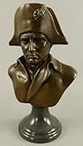 Profondeur: 10 cm Casa Padrino Sculpture en Bronze Art Nouveau de Luxe Napoléon Bronze/Noir 15 x 10 x H. 25 cm - Buste en Bronze avec Socle en marbre - Figure en Bronze décorative - Accessoires de décoration