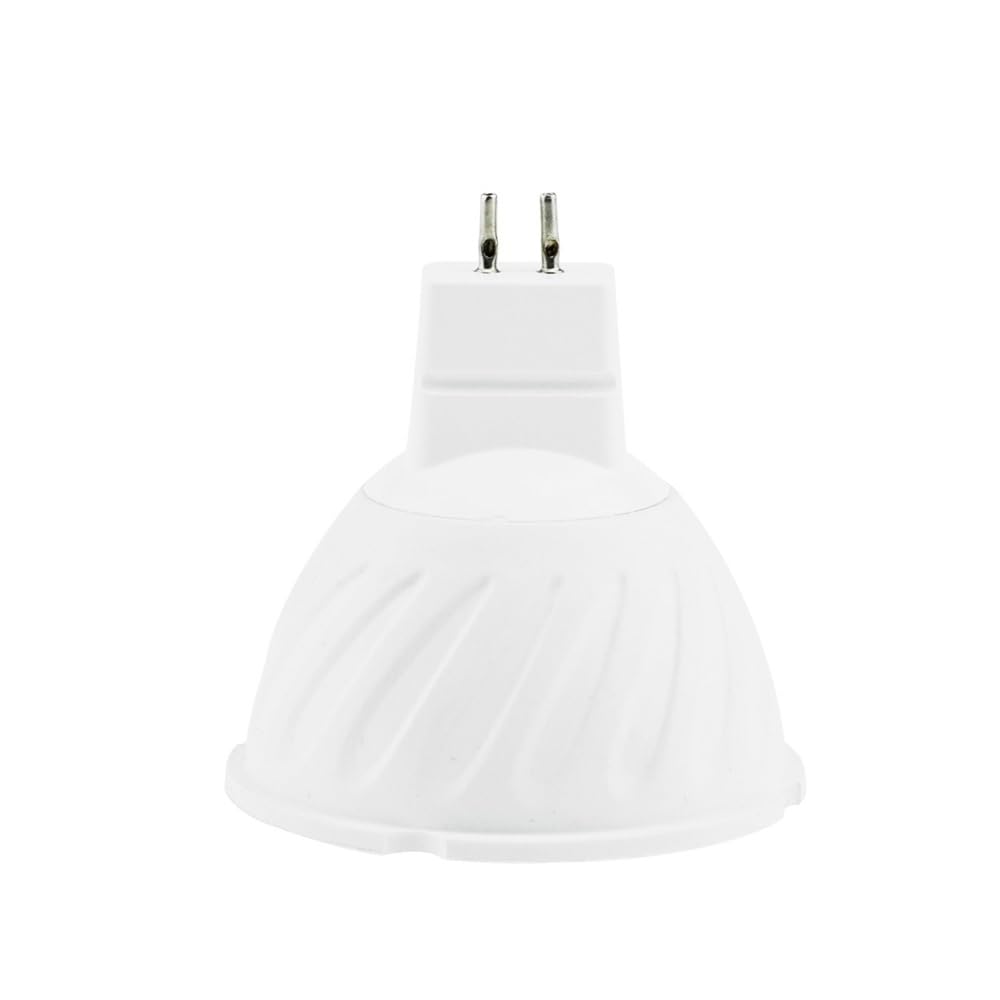 HHF Home Lighting, Pack of 12, LED Spotlight Bulbs AC220V GU10/GU5.3/MR16 7W COB Dimmable Lamps PC+Aluminum Spotlight(Warm White,MR16)