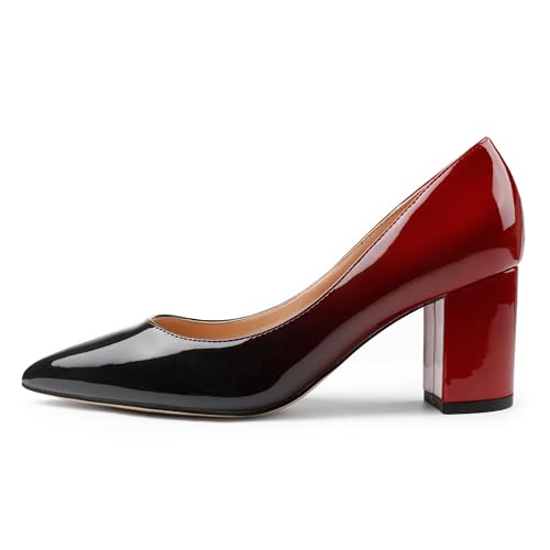 JOY IN LOVE Pumps for Women Chunky Heels Comfortable Block Heel Work Dress Pump Shoes