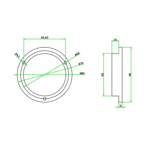 Medición precisa con el nivel de burbuja de disco circular de 80mm para grúas 4