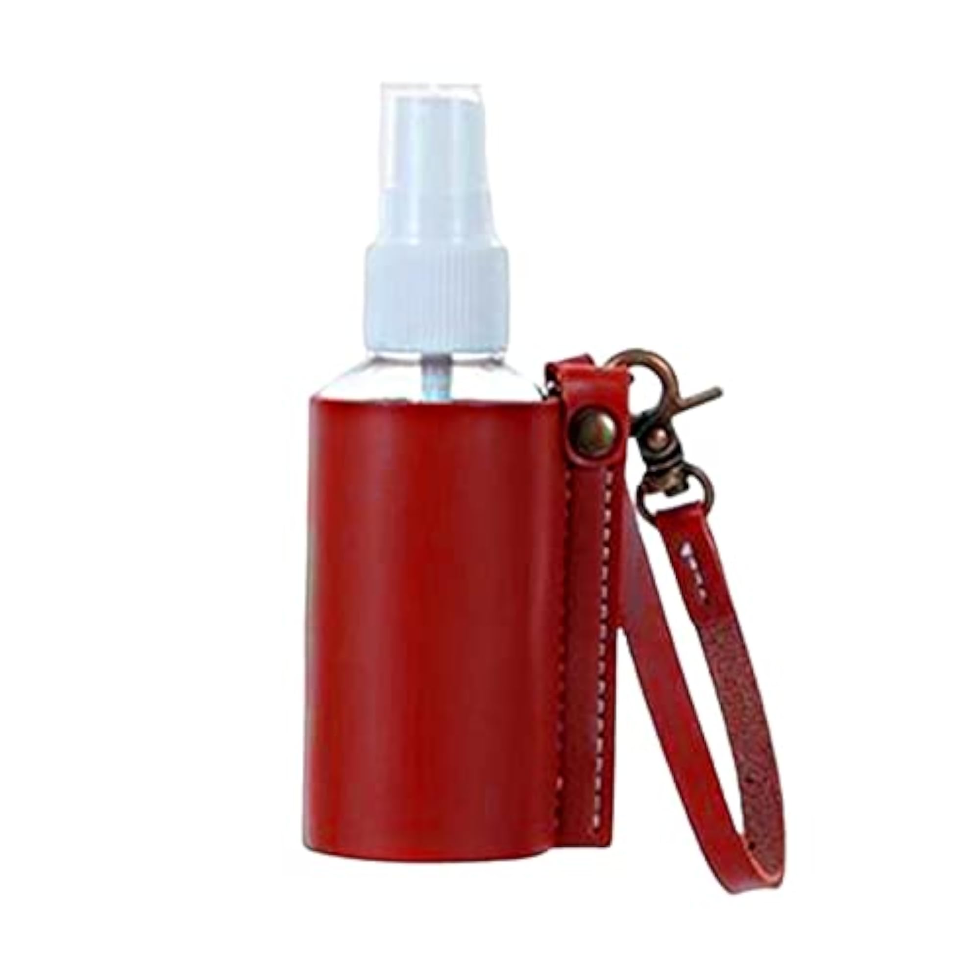 Empty Bottle with Leather Sleeve Holder for Lotion