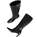 Tarkwa Kitten Heel Knee High Boots Women Square Toe Long Tall Boots Faux Leather Low Heel Boot Fashion Dress Casual Elastic Boots with Side Zipper(Black, Size 6)