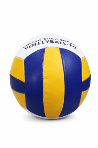 Image of Official Size Volleyball Ball for Indoor Outdoor Training Match Beach PlayDurable Volleyball for Outdoor Indoor Training Match Practice Play (with Pump)
