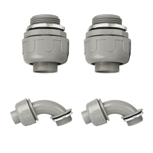 Connecteurs de conduit en PVC certifiés UL 2,5 cm NPT étanches aux liquides