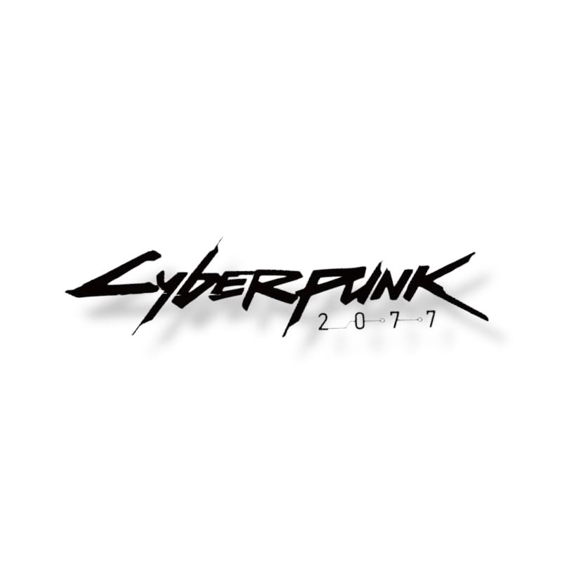 Image of Cyberpunk Vinyl Sticker Cyberpunk car Decal Cyberpunk car Sticker Water Proof Cyberpunk Sticker Reflective for car for Laptop (Black)