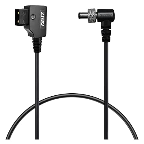 ZITAY D-Tap to DC Cable Locking Power Cable Angle DC 2.5x5.5mm for Atomos Shogun Ninja Monitor Hollyland Mars 400s Lectrosonics Receiver Cover