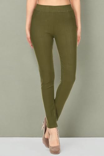 Image of Leggings Depot Women's Cotton Blend Stretch Pull-on Jeggings Casual Pants with Pockets (Available in Plus Size)