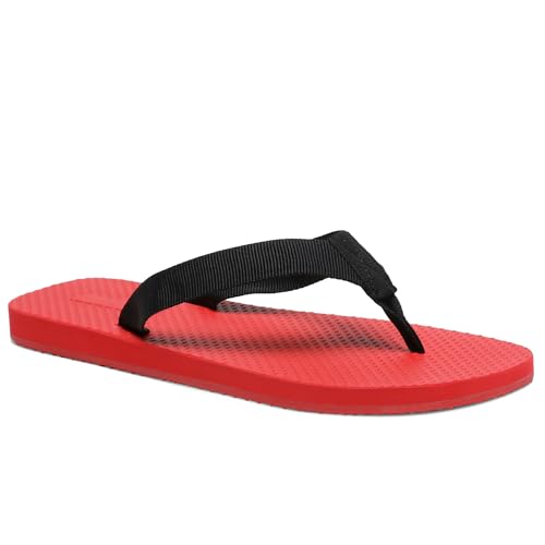 Red Rubber Thong Sandals for Women Beach Flip Flops Casual Comfortable Slip On Flat Sandals Ladies Slides Slipper4