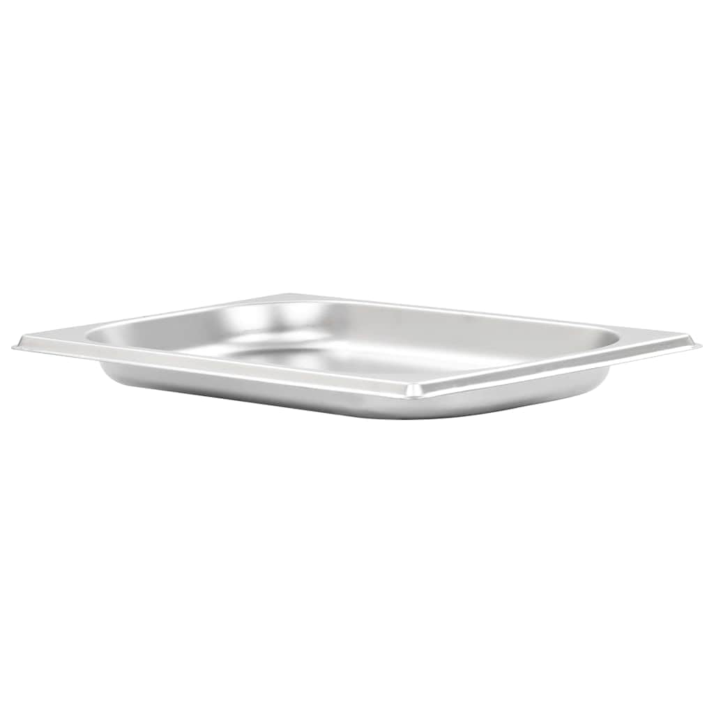 Contenitori per gastronorm, 12 pezzi, GN 1/4, 265 x 162 x 20 mm, in acciaio inox, per cucine professionali e gastronomia