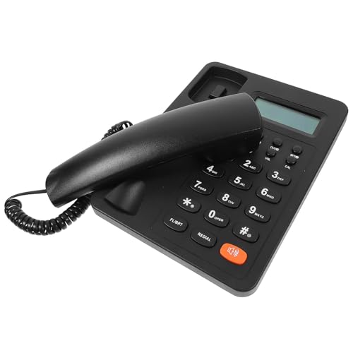 Teléfono fijo Ciieeo con teclado versátil y diseño clásico de plástico