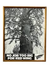 Redwing 限定ポスター　額装済み Amazon.co.jp: 送無 激 約30年前に入手 80年代 RED WING レッド