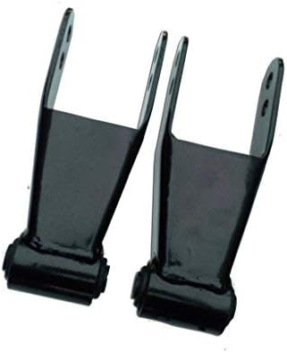QSA 1" / 2" Adjustable Lift Shackles (w/OEM Style No-Squeak Bushings). Compatible with: 2002-2008 Dodge Ram 1500 (2WD / 4WD)
