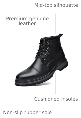 Image of Holy dove Men's Lightweight Dress Boots Zip Ankle Chukka Casual Boot