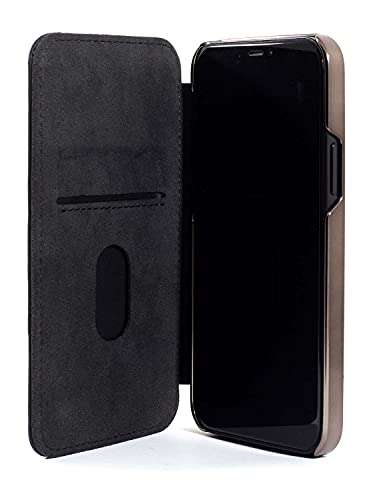Greenwich Blake Alcantara Case For Iphone 12 Pro Max Compatible With Magsafe - Beluga (Black) #TOP3