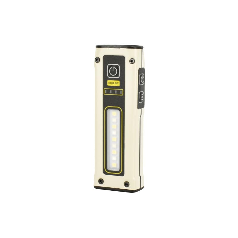 BEMKO Lampe torche LED multifonctionnelle - 330 lumens - IP44 - Batterie 1000mAh - Blanc du jour 6500K