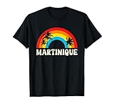 Martinique Souvenir de vacances rétro arc-en-ciel Cool Cruise Stop T-Shirt