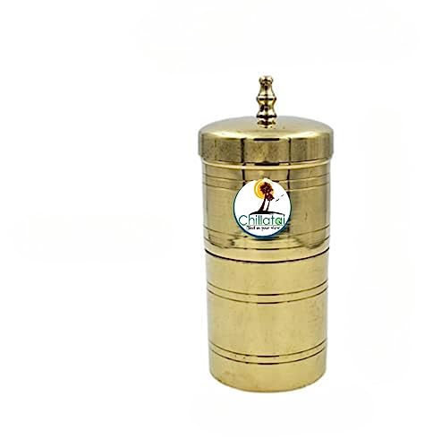 Image of Filter Coffee Maker Traditional Brass South Indian, Coffee Maker 300ML (5-6 Cups