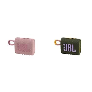 JBL GO 3 kleine Bluetooth Box in Pink – Wasserfester, tragbarer Lautsprecher für unterwegs – Bis zu 5h Wiedergabezeit…