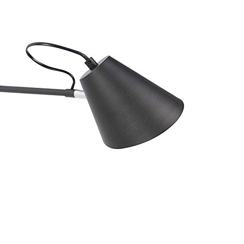 Qazqa Retro/Vintage Aplique diseño negro 2 luces ajustable - LUNE Acero Alargada Adecuado para LED Max. 2 x 60 Watt