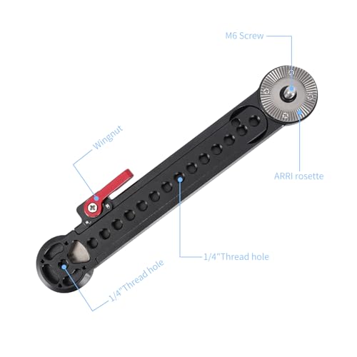 Image of NICEYRIG Rosette Mount Extension Arm for DSLR 15mm Shoulder Rig Support-637