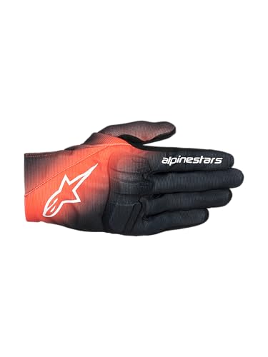 Alpinestars Reef V2 Motorcycle Gloves, black/neon red, L