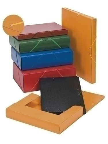 Carchivo, dossier projets carton pint caoutchouc plat l.9cm marron Cover