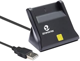 ZOWEETEK CAC Reader, CAC Card Reader Military, DOD Military USB Common Access CAC Smart Card Reader, Compatible with Windows, Mac OS and Linux