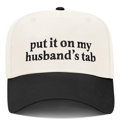 Put It On My Husband's Tab Funny Trucker Hats Women Vintage Adjustable Baseball Cap Embroidery Fashion Trucker Hat