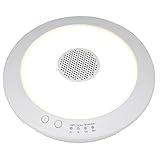 Good Earth Lighting LED Indoor/Outdoor Rechargeable Bluetooth Speaker Light - White, IP65, 4000K, 150 Lumens, Light Timer, USB Charging Cord Included, 30,000 Hour Rated Lamp Life