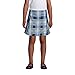 Lands' End Uniform Plaid Side Pleat Skort Above The Knee Clear Blue Plaid Kids Slim 7